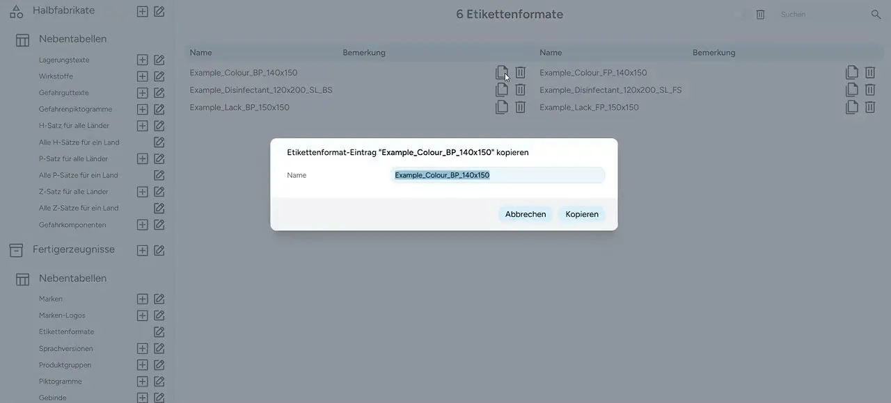 Bildschirmfoto aus dem Video: Ähnliches Etikettenformat erstellen