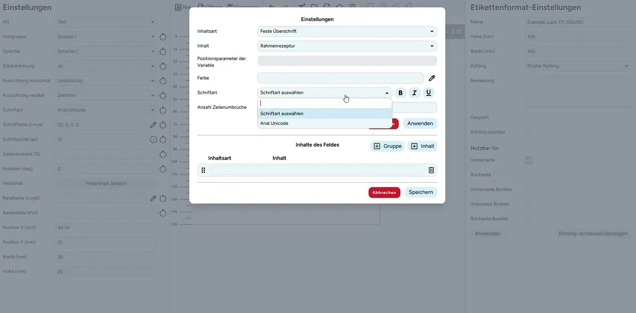 Bildschirmfoto aus dem Video: Etikettenlayout, Teil 2: Feldinhalte zuweisen