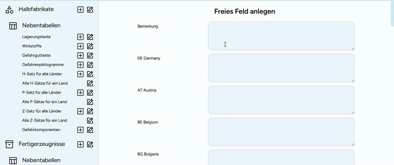 Bildschirmfoto aus dem Video: Freie Felder anlegen