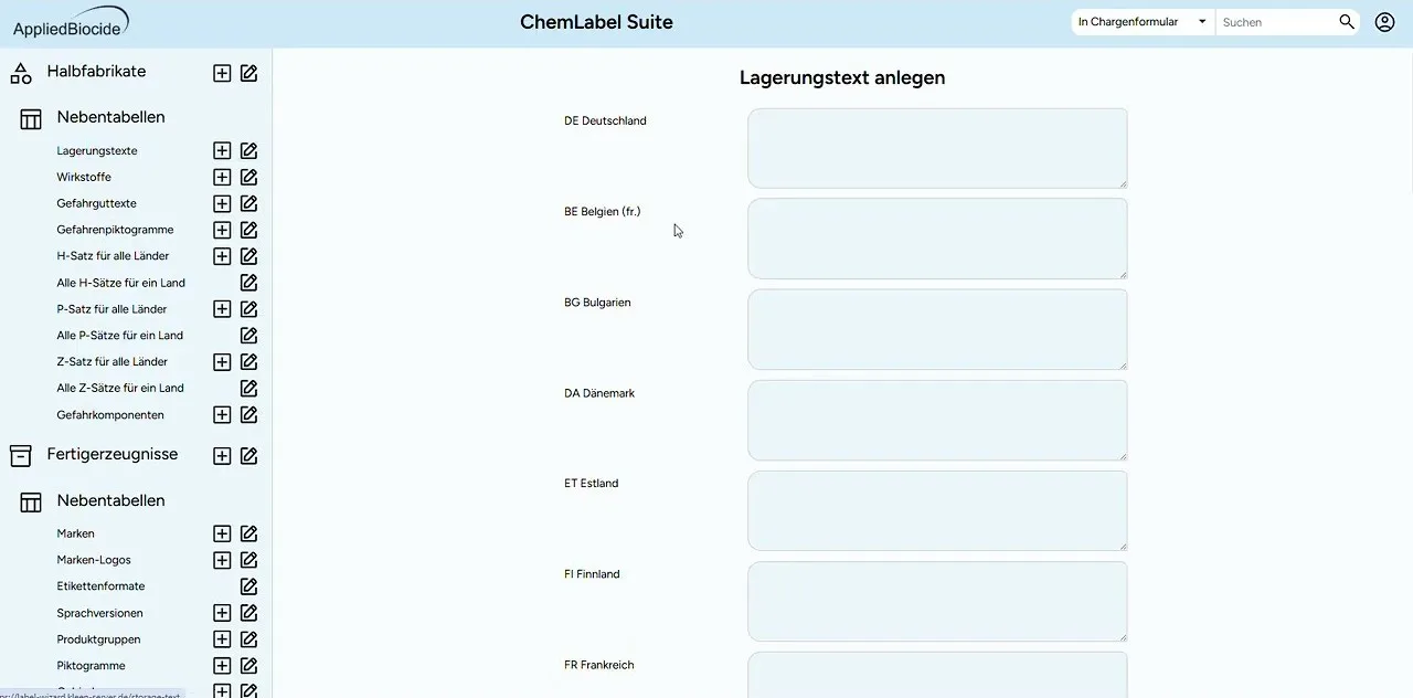 Bildschirmfoto aus dem Video: Lagerungstext anlegen